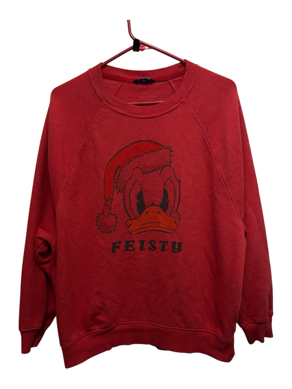 Disney Red "Feisty" Donald Duck Crewneck Sweatshirt